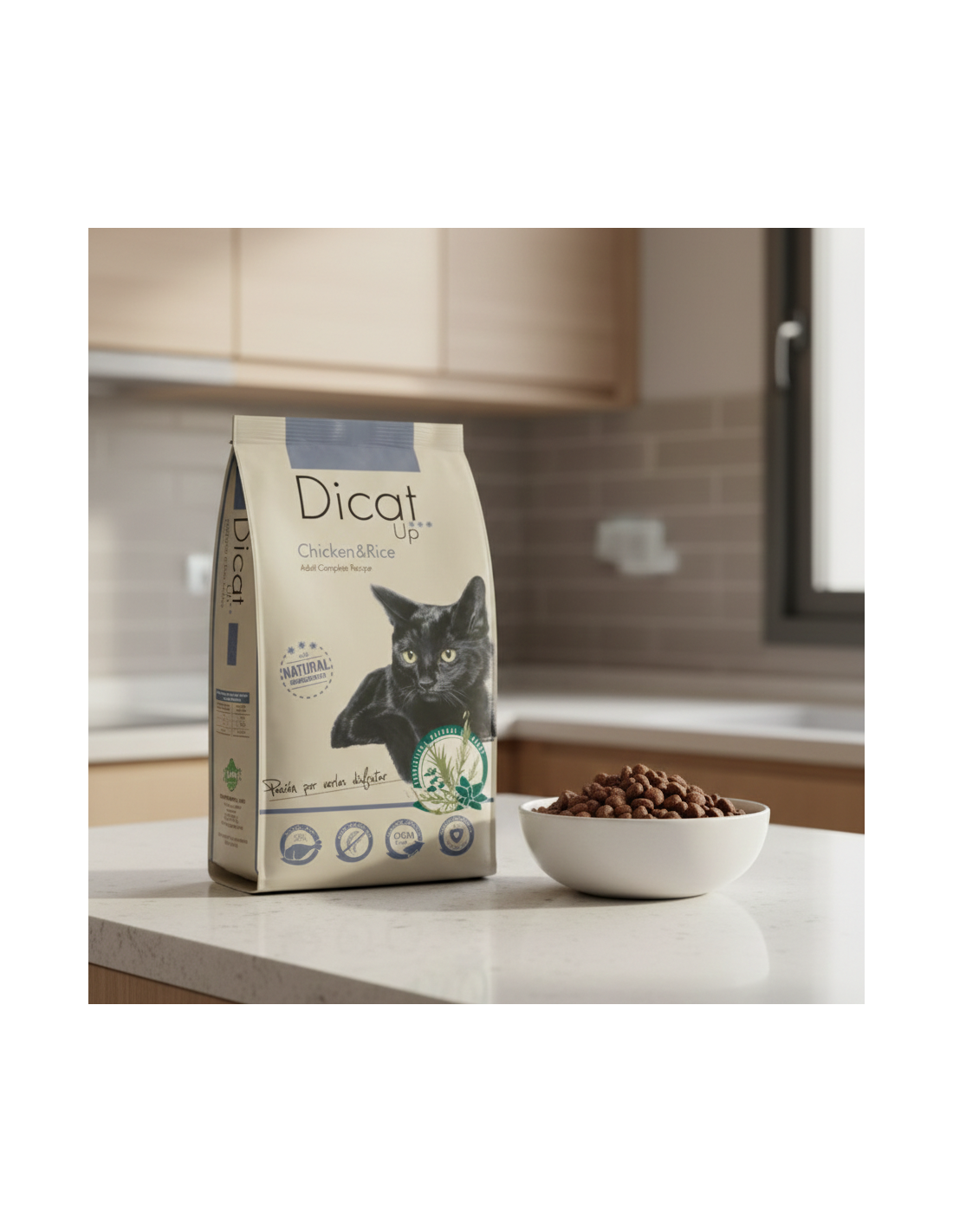 Dicat Up Gatos adulto pollo y arroz