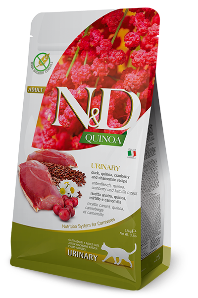 Farmina N&D Quinoa Cat Urinary — Pato, Arándanos y Manzanilla
