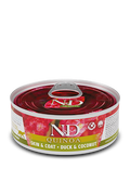 Farmina N&D Quinoa Cat Húmedo — Skin & Coat Pato y Coco 80g
