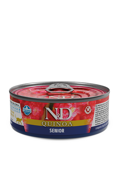 Farmina N&D Quinoa Cat Húmedo — Senior Cordero 80g
