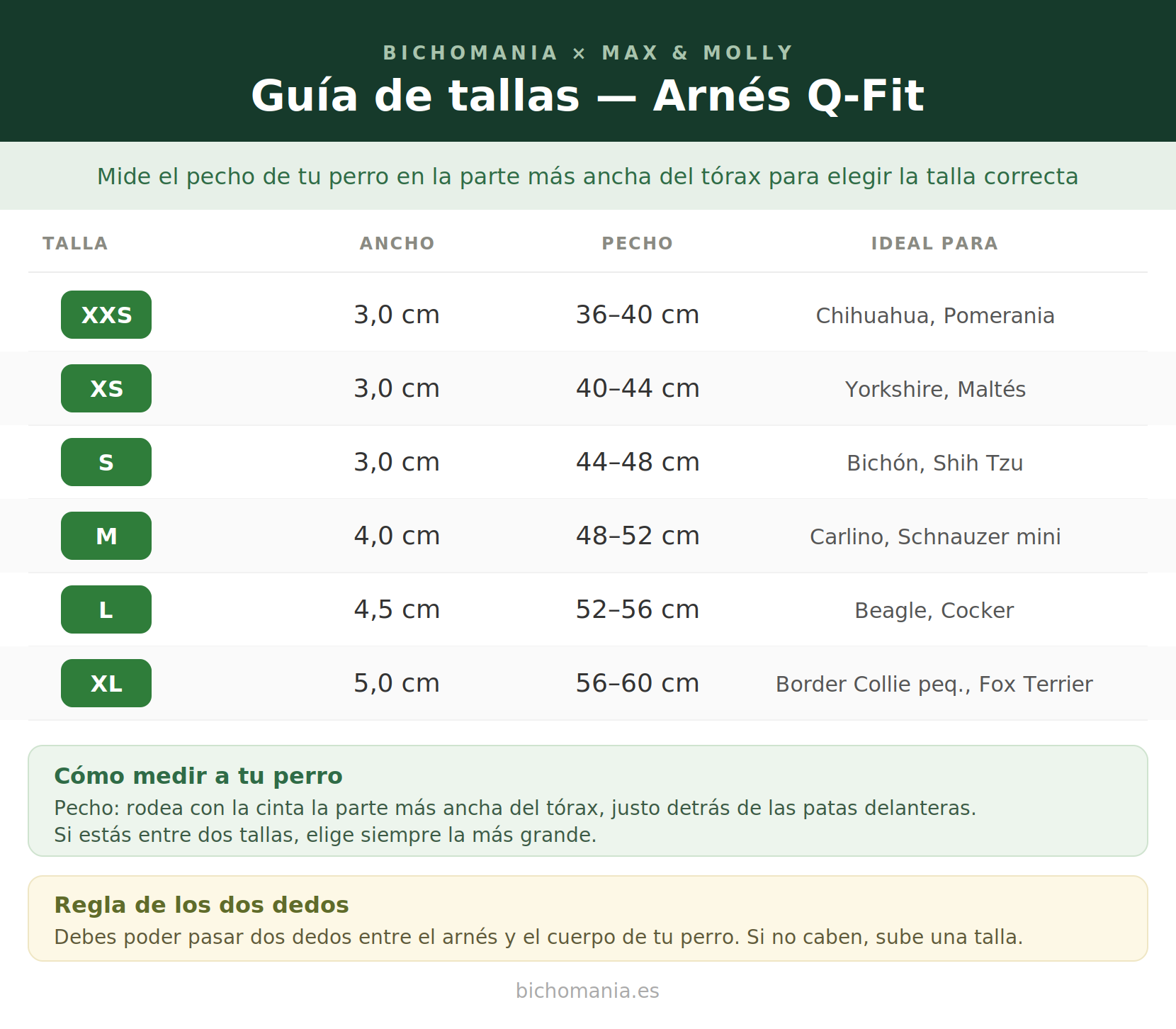 Arnés Q-Fit Matrix 2.0 Black Max & Molly para perros