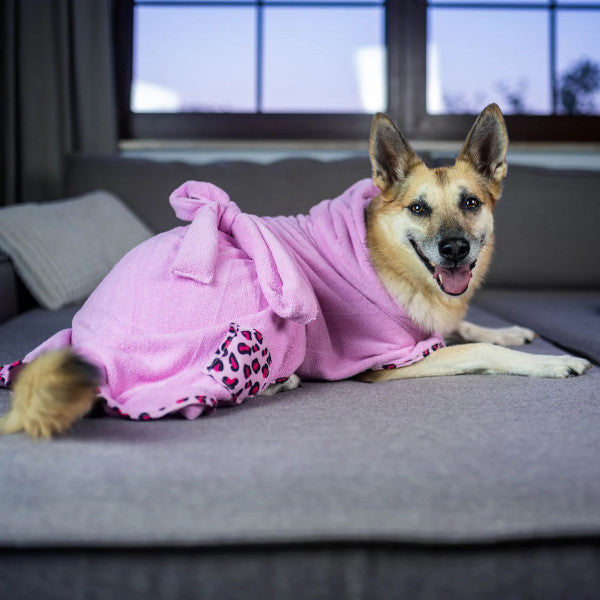 Bathrobe Leopard Pink Max & Molly para perros