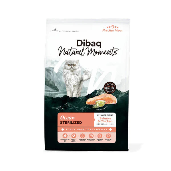 Dibaq Natural Moments 5 Star Salmón para gatos esterilizados