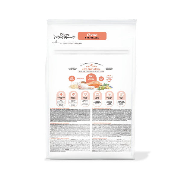 Dibaq Natural Moments 5 Star Salmón para gatos esterilizados