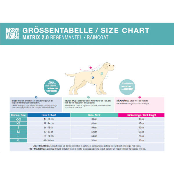 Chubasquero Raincoat Matrix 2.0 Stone Max & Molly para perros