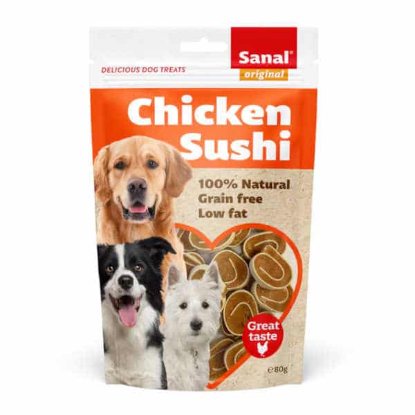 Sanal chicken sushi para perros